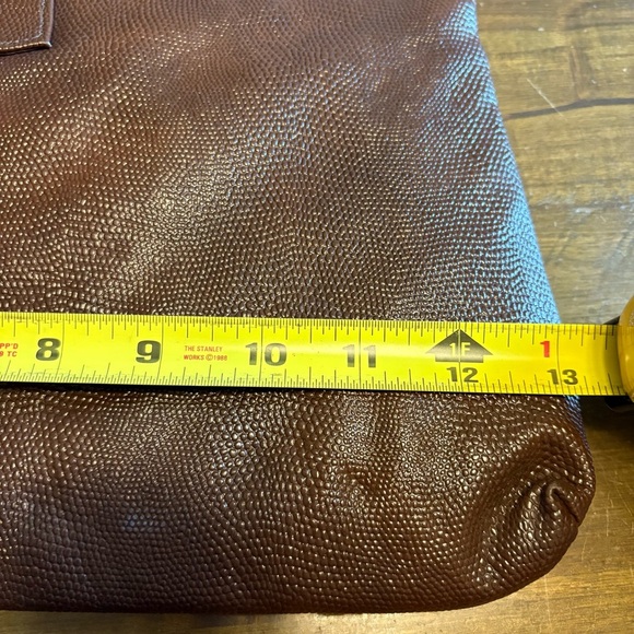 Vintage Lizard Skin Brown Clutch Evening Bag Purse Textured Rare - Picture 3 of 9